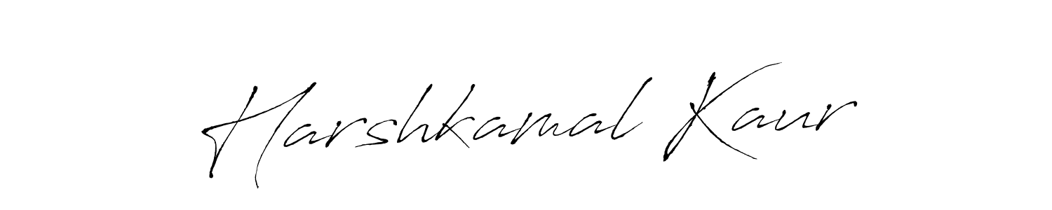 Make a beautiful signature design for name Harshkamal Kaur. With this signature (Antro_Vectra) style, you can create a handwritten signature for free. Harshkamal Kaur signature style 6 images and pictures png