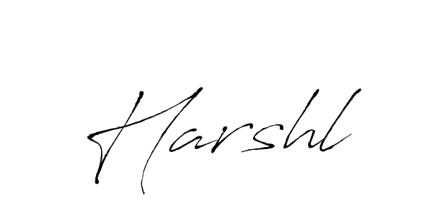Use a signature maker to create a handwritten signature online. With this signature software, you can design (Antro_Vectra) your own signature for name Harshl. Harshl signature style 6 images and pictures png