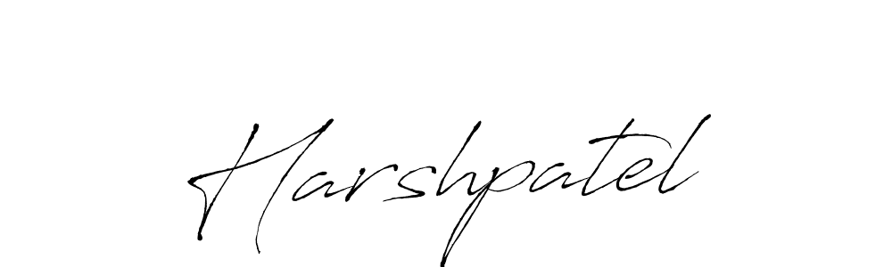 It looks lik you need a new signature style for name Harshpatel. Design unique handwritten (Antro_Vectra) signature with our free signature maker in just a few clicks. Harshpatel signature style 6 images and pictures png