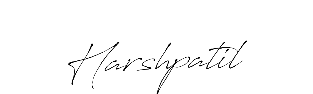 Design your own signature with our free online signature maker. With this signature software, you can create a handwritten (Antro_Vectra) signature for name Harshpatil. Harshpatil signature style 6 images and pictures png