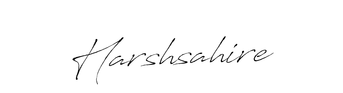 Design your own signature with our free online signature maker. With this signature software, you can create a handwritten (Antro_Vectra) signature for name Harshsahire. Harshsahire signature style 6 images and pictures png