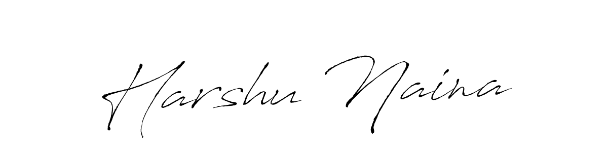 Create a beautiful signature design for name Harshu Naina. With this signature (Antro_Vectra) fonts, you can make a handwritten signature for free. Harshu Naina signature style 6 images and pictures png