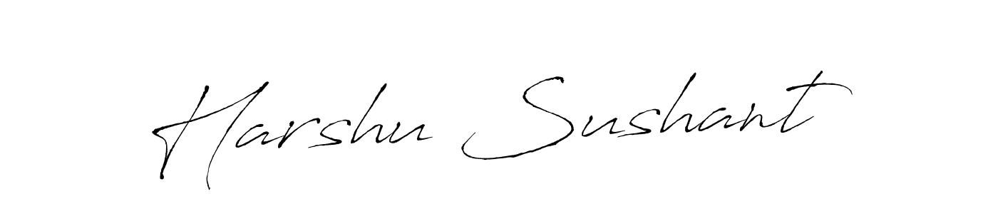 Use a signature maker to create a handwritten signature online. With this signature software, you can design (Antro_Vectra) your own signature for name Harshu Sushant. Harshu Sushant signature style 6 images and pictures png