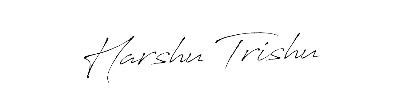 How to make Harshu Trishu signature? Antro_Vectra is a professional autograph style. Create handwritten signature for Harshu Trishu name. Harshu Trishu signature style 6 images and pictures png