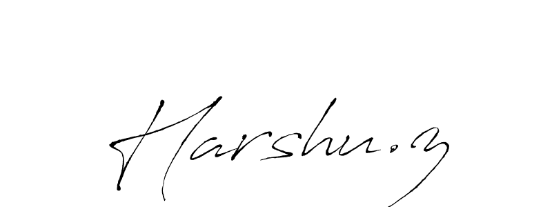 Make a beautiful signature design for name Harshu.z. With this signature (Antro_Vectra) style, you can create a handwritten signature for free. Harshu.z signature style 6 images and pictures png