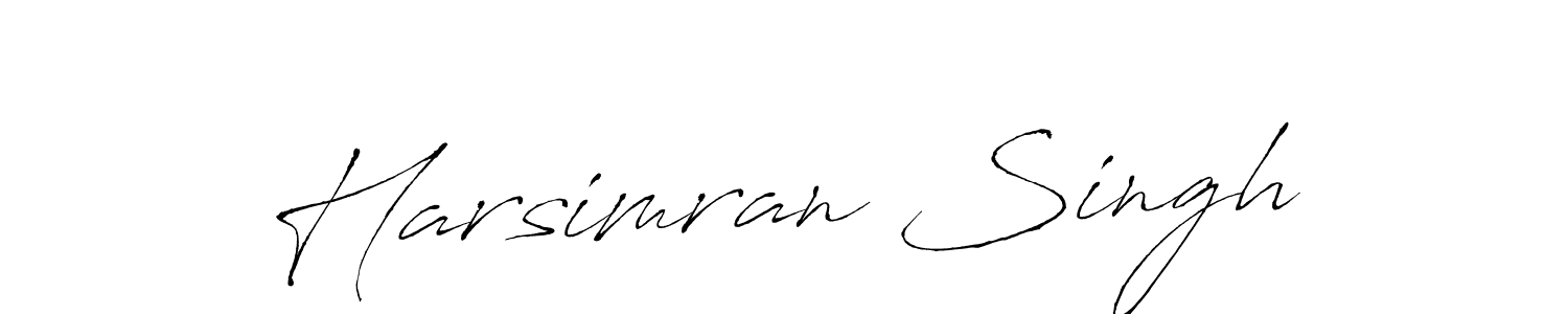 Design your own signature with our free online signature maker. With this signature software, you can create a handwritten (Antro_Vectra) signature for name Harsimran Singh. Harsimran Singh signature style 6 images and pictures png