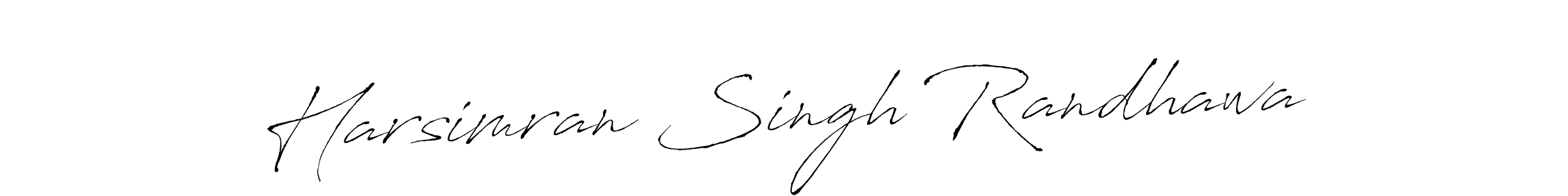 Make a beautiful signature design for name Harsimran Singh Randhawa. With this signature (Antro_Vectra) style, you can create a handwritten signature for free. Harsimran Singh Randhawa signature style 6 images and pictures png