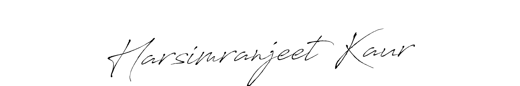 Make a beautiful signature design for name Harsimranjeet Kaur. With this signature (Antro_Vectra) style, you can create a handwritten signature for free. Harsimranjeet Kaur signature style 6 images and pictures png