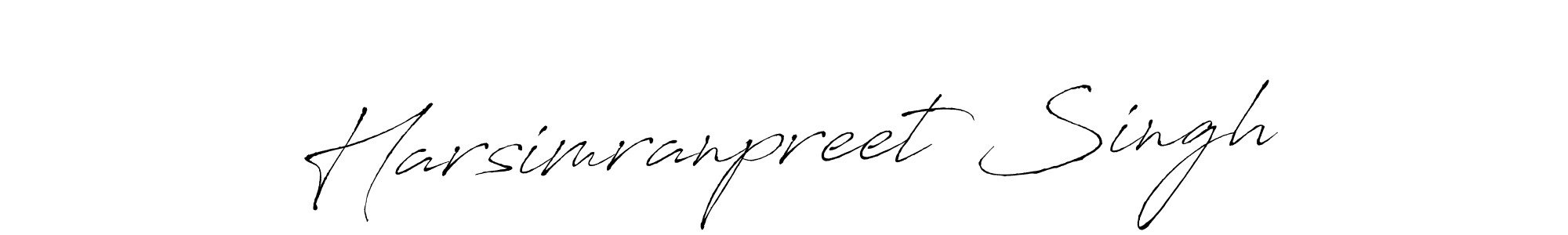 Make a beautiful signature design for name Harsimranpreet Singh. With this signature (Antro_Vectra) style, you can create a handwritten signature for free. Harsimranpreet Singh signature style 6 images and pictures png