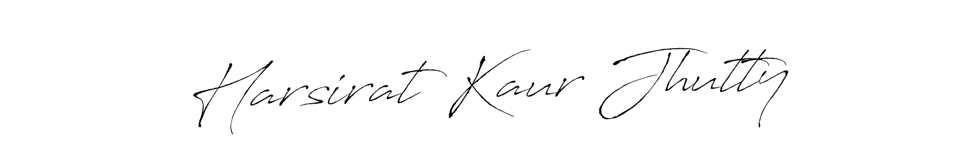 Antro_Vectra is a professional signature style that is perfect for those who want to add a touch of class to their signature. It is also a great choice for those who want to make their signature more unique. Get Harsirat Kaur Jhutty name to fancy signature for free. Harsirat Kaur Jhutty signature style 6 images and pictures png