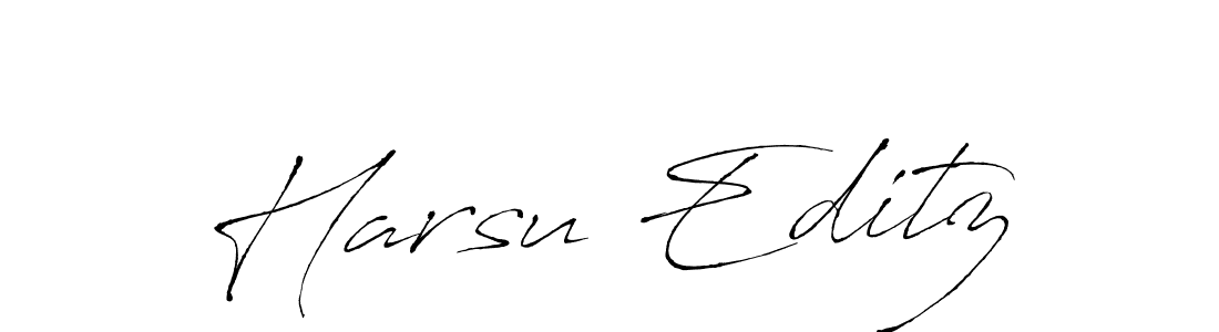 Design your own signature with our free online signature maker. With this signature software, you can create a handwritten (Antro_Vectra) signature for name Harsu Editz. Harsu Editz signature style 6 images and pictures png