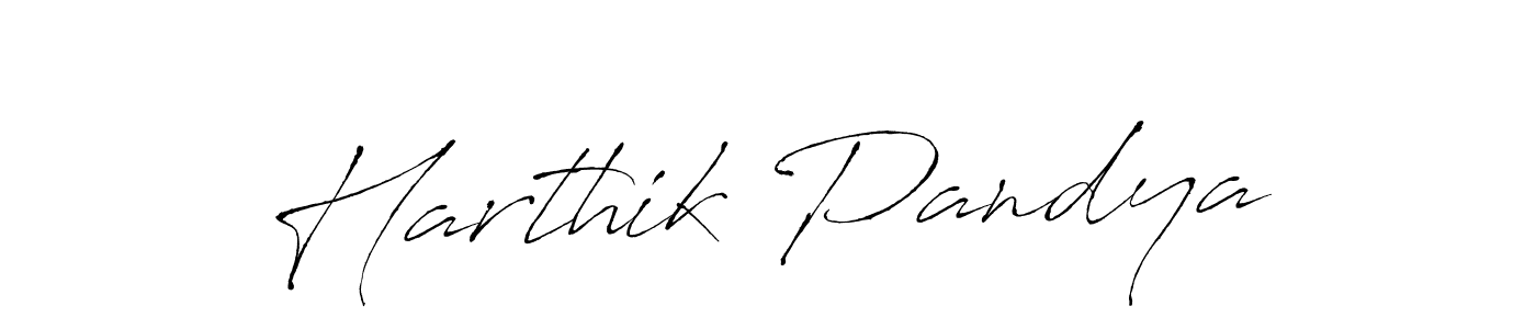 Make a beautiful signature design for name Harthik Pandya. With this signature (Antro_Vectra) style, you can create a handwritten signature for free. Harthik Pandya signature style 6 images and pictures png