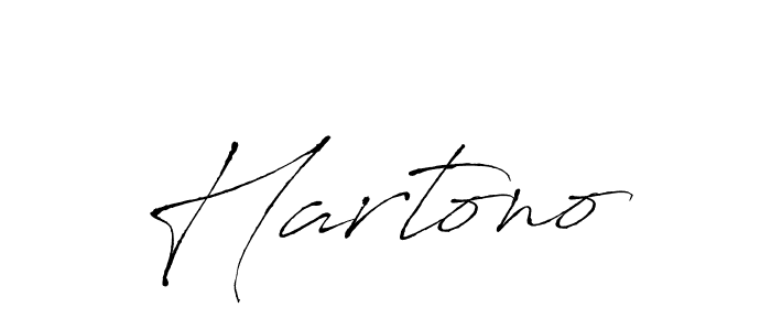 Design your own signature with our free online signature maker. With this signature software, you can create a handwritten (Antro_Vectra) signature for name Hartono. Hartono signature style 6 images and pictures png