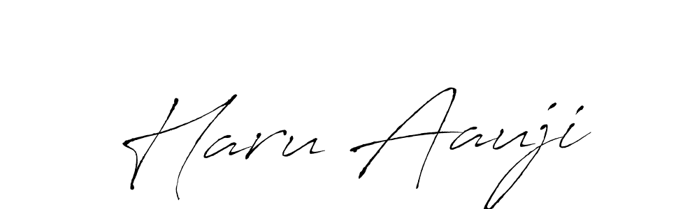 How to make Haru Aauji name signature. Use Antro_Vectra style for creating short signs online. This is the latest handwritten sign. Haru Aauji signature style 6 images and pictures png