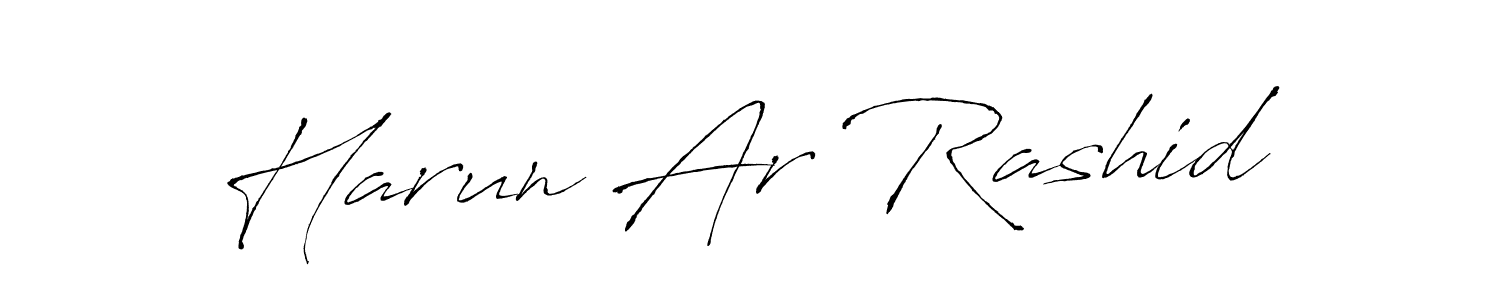 How to make Harun Ar Rashid name signature. Use Antro_Vectra style for creating short signs online. This is the latest handwritten sign. Harun Ar Rashid signature style 6 images and pictures png