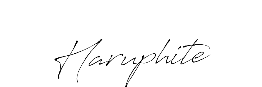 Use a signature maker to create a handwritten signature online. With this signature software, you can design (Antro_Vectra) your own signature for name Haruphite. Haruphite signature style 6 images and pictures png