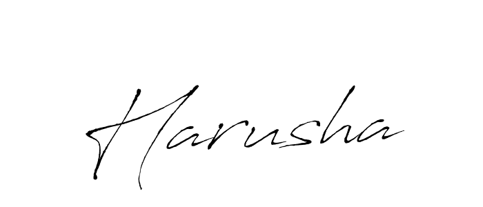 Make a beautiful signature design for name Harusha. With this signature (Antro_Vectra) style, you can create a handwritten signature for free. Harusha signature style 6 images and pictures png