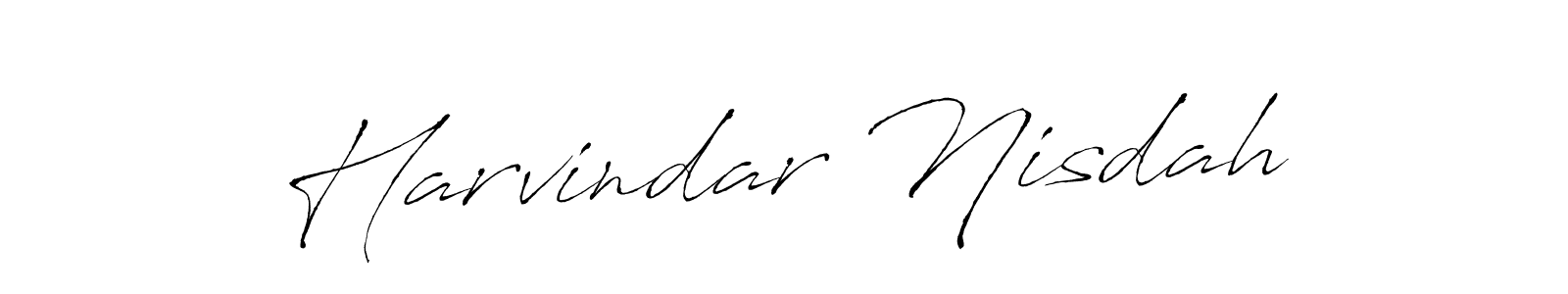 How to make Harvindar Nisdah name signature. Use Antro_Vectra style for creating short signs online. This is the latest handwritten sign. Harvindar Nisdah signature style 6 images and pictures png