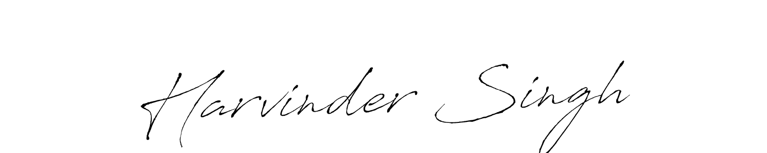 Design your own signature with our free online signature maker. With this signature software, you can create a handwritten (Antro_Vectra) signature for name Harvinder Singh. Harvinder Singh signature style 6 images and pictures png