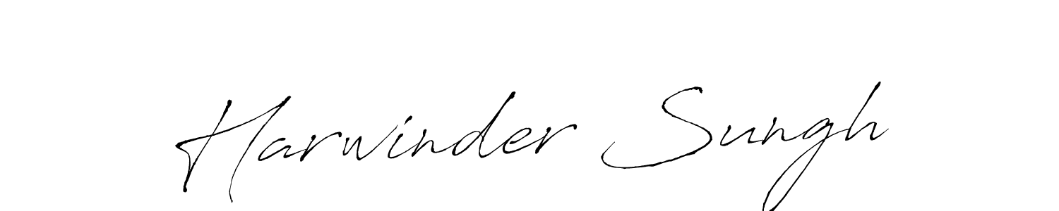 Harwinder Sungh stylish signature style. Best Handwritten Sign (Antro_Vectra) for my name. Handwritten Signature Collection Ideas for my name Harwinder Sungh. Harwinder Sungh signature style 6 images and pictures png