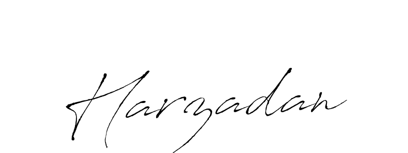 Design your own signature with our free online signature maker. With this signature software, you can create a handwritten (Antro_Vectra) signature for name Harzadan. Harzadan signature style 6 images and pictures png