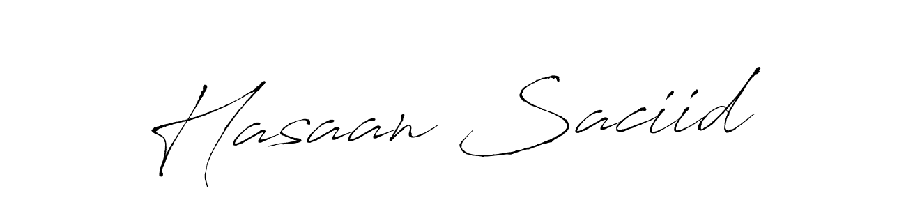 This is the best signature style for the Hasaan Saciid name. Also you like these signature font (Antro_Vectra). Mix name signature. Hasaan Saciid signature style 6 images and pictures png