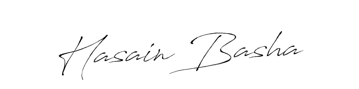 Make a beautiful signature design for name Hasain Basha. With this signature (Antro_Vectra) style, you can create a handwritten signature for free. Hasain Basha signature style 6 images and pictures png