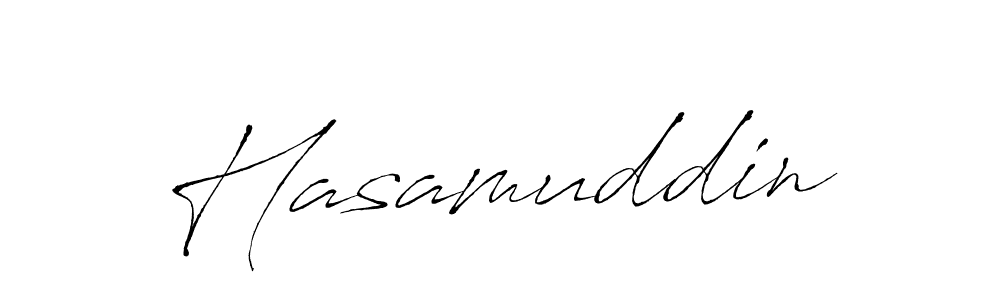 Create a beautiful signature design for name Hasamuddin. With this signature (Antro_Vectra) fonts, you can make a handwritten signature for free. Hasamuddin signature style 6 images and pictures png