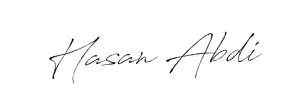 Create a beautiful signature design for name Hasan Abdi. With this signature (Antro_Vectra) fonts, you can make a handwritten signature for free. Hasan Abdi signature style 6 images and pictures png