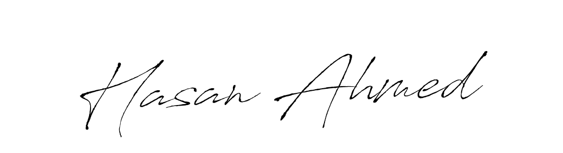 Design your own signature with our free online signature maker. With this signature software, you can create a handwritten (Antro_Vectra) signature for name Hasan Ahmed. Hasan Ahmed signature style 6 images and pictures png