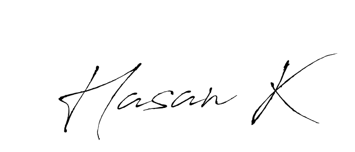 Use a signature maker to create a handwritten signature online. With this signature software, you can design (Antro_Vectra) your own signature for name Hasan K. Hasan K signature style 6 images and pictures png