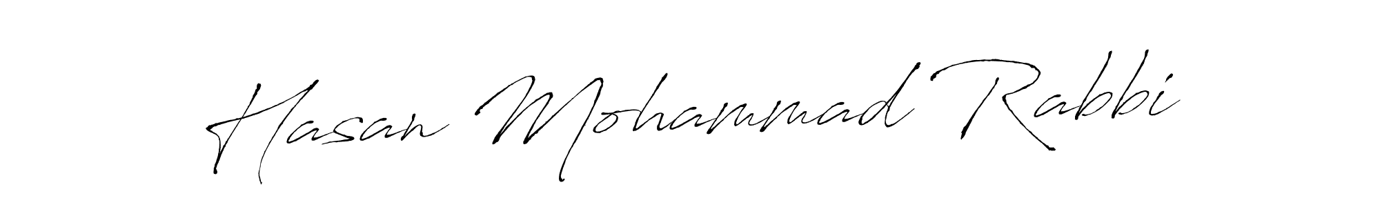 Make a beautiful signature design for name Hasan Mohammad Rabbi. With this signature (Antro_Vectra) style, you can create a handwritten signature for free. Hasan Mohammad Rabbi signature style 6 images and pictures png