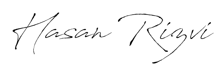 Discover how Hasan Rizvi looks in an executive cursive font (Antro_Vectra). Perfect for legal documents, invoices, and certificates. Hasan Rizvi signature style 6 images and pictures png