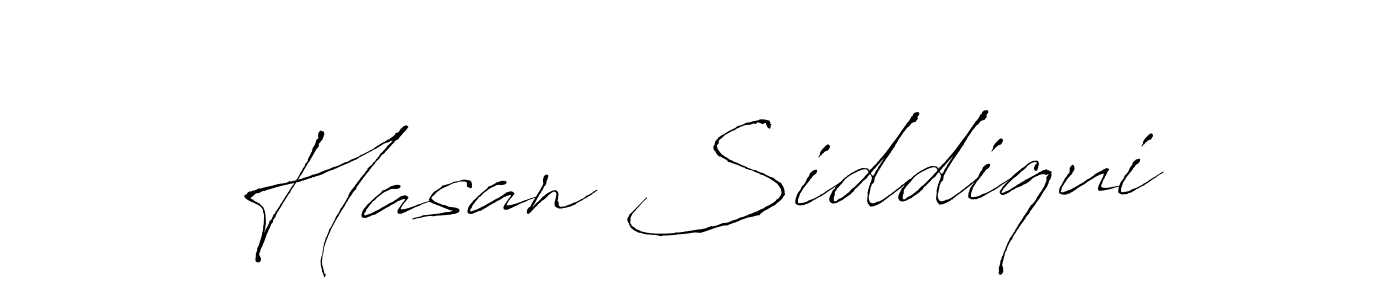 How to make Hasan Siddiqui name signature. Use Antro_Vectra style for creating short signs online. This is the latest handwritten sign. Hasan Siddiqui signature style 6 images and pictures png