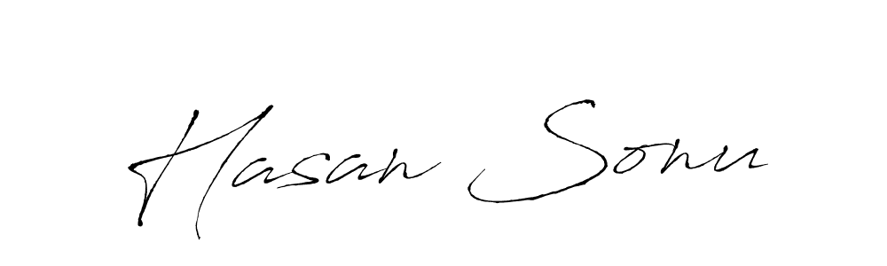 Create a beautiful signature design for name Hasan Sonu. With this signature (Antro_Vectra) fonts, you can make a handwritten signature for free. Hasan Sonu signature style 6 images and pictures png