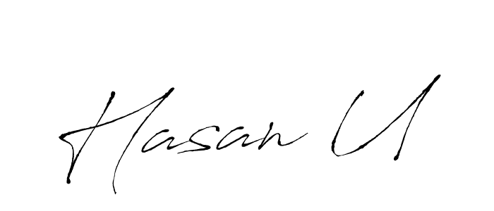 Use a signature maker to create a handwritten signature online. With this signature software, you can design (Antro_Vectra) your own signature for name Hasan U. Hasan U signature style 6 images and pictures png