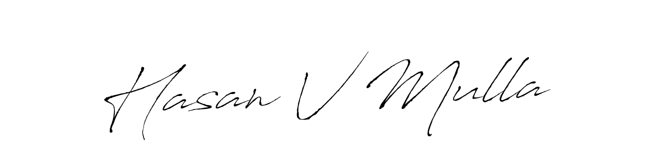 Also we have Hasan V Mulla name is the best signature style. Create professional handwritten signature collection using Antro_Vectra autograph style. Hasan V Mulla signature style 6 images and pictures png