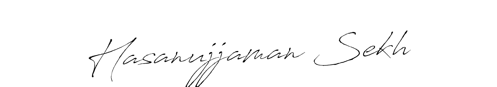 How to make Hasanujjaman Sekh name signature. Use Antro_Vectra style for creating short signs online. This is the latest handwritten sign. Hasanujjaman Sekh signature style 6 images and pictures png