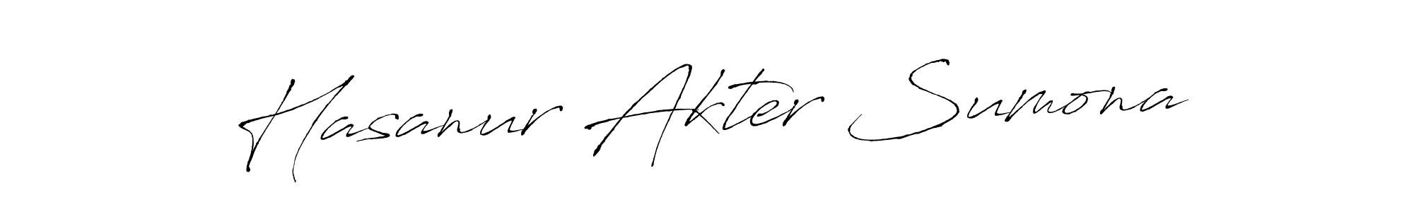 The best way (Antro_Vectra) to make a short signature is to pick only two or three words in your name. The name Hasanur Akter Sumona include a total of six letters. For converting this name. Hasanur Akter Sumona signature style 6 images and pictures png