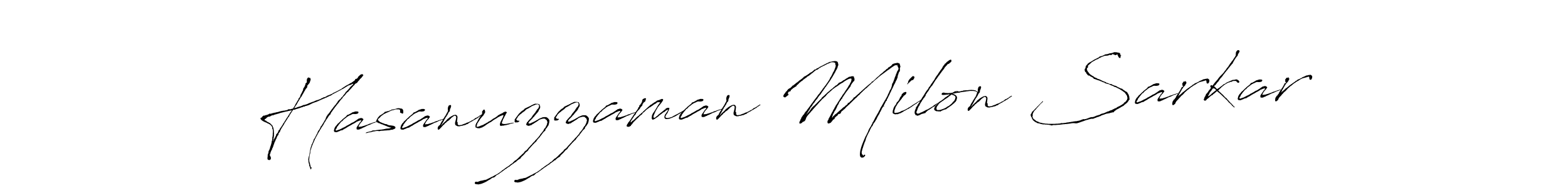 This is the best signature style for the Hasanuzzaman Milon Sarkar name. Also you like these signature font (Antro_Vectra). Mix name signature. Hasanuzzaman Milon Sarkar signature style 6 images and pictures png