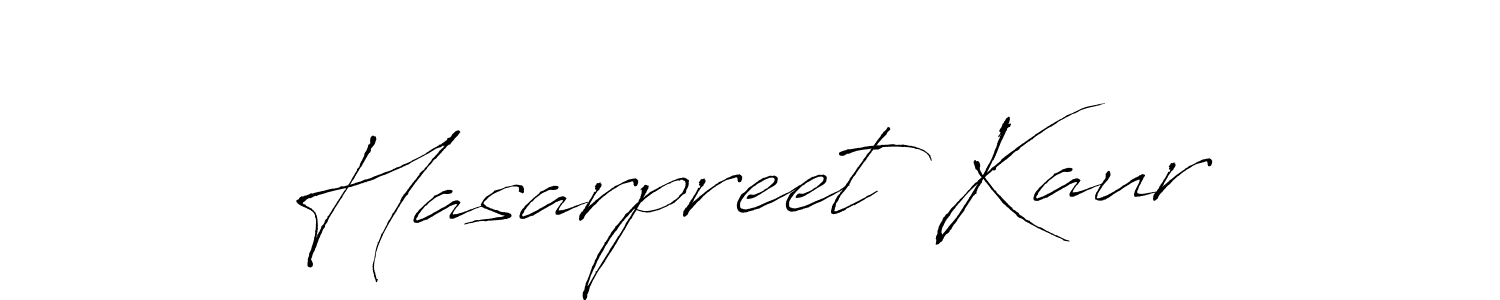 Make a beautiful signature design for name Hasarpreet Kaur. With this signature (Antro_Vectra) style, you can create a handwritten signature for free. Hasarpreet Kaur signature style 6 images and pictures png