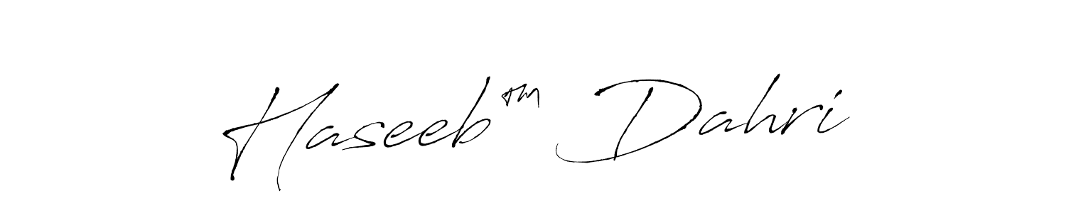 Create a beautiful signature design for name Haseeb™ Dahri. With this signature (Antro_Vectra) fonts, you can make a handwritten signature for free. Haseeb™ Dahri signature style 6 images and pictures png