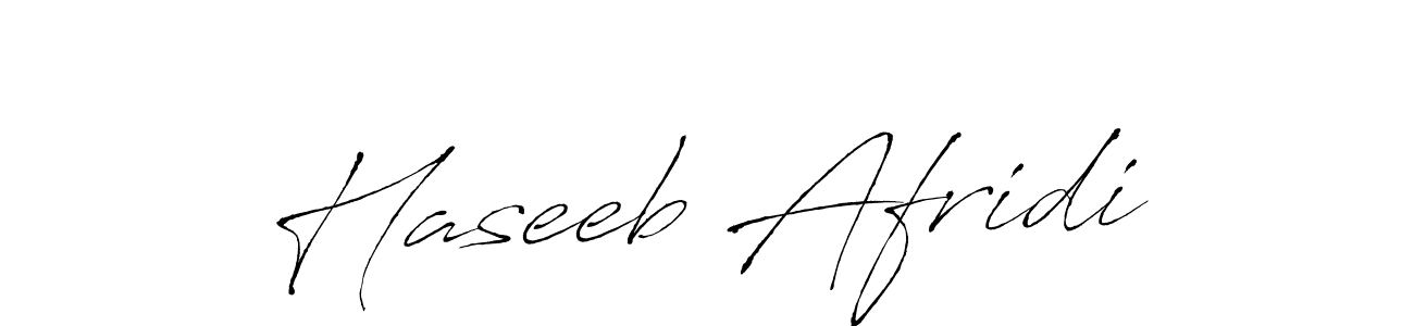 How to make Haseeb Afridi name signature. Use Antro_Vectra style for creating short signs online. This is the latest handwritten sign. Haseeb Afridi signature style 6 images and pictures png