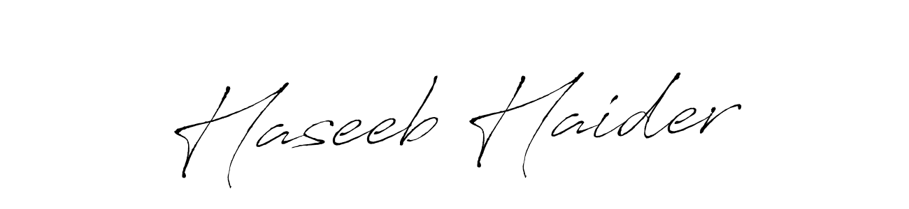 Create a beautiful signature design for name Haseeb Haider. With this signature (Antro_Vectra) fonts, you can make a handwritten signature for free. Haseeb Haider signature style 6 images and pictures png