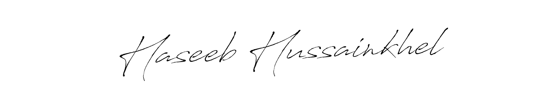 Create a beautiful signature design for name Haseeb Hussainkhel. With this signature (Antro_Vectra) fonts, you can make a handwritten signature for free. Haseeb Hussainkhel signature style 6 images and pictures png