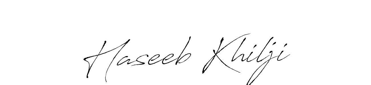 This is the best signature style for the Haseeb Khilji name. Also you like these signature font (Antro_Vectra). Mix name signature. Haseeb Khilji signature style 6 images and pictures png