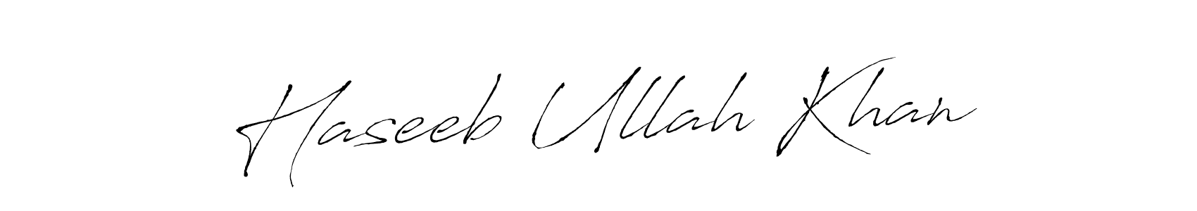 You can use this online signature creator to create a handwritten signature for the name Haseeb Ullah Khan. This is the best online autograph maker. Haseeb Ullah Khan signature style 6 images and pictures png