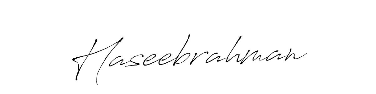 Make a beautiful signature design for name Haseebrahman. With this signature (Antro_Vectra) style, you can create a handwritten signature for free. Haseebrahman signature style 6 images and pictures png