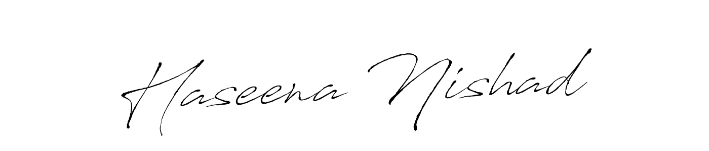 Antro_Vectra is a professional signature style that is perfect for those who want to add a touch of class to their signature. It is also a great choice for those who want to make their signature more unique. Get Haseena Nishad name to fancy signature for free. Haseena Nishad signature style 6 images and pictures png