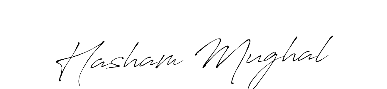 How to make Hasham Mughal name signature. Use Antro_Vectra style for creating short signs online. This is the latest handwritten sign. Hasham Mughal signature style 6 images and pictures png